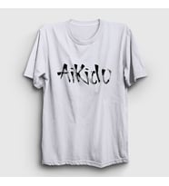 Presmono Unisex Beyaz Aikido Ufc Mma Dövüş Sanatları T-Shirt 501941tt (Beyaz)