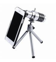 Iphone 5 5S - Iphone 4 4S Için Alüminyum 14X Optik Zoom Yakından Görüntü Çekme Dürbün