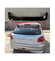 peugeot 206 hb 1998.2006 plastik parlak siyah boyalı spoiler