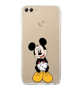 Huawei Y9 2018  Kamera korumalı Kapak Mickey Mouse Tasarımlı  Şeffaf Kılıf