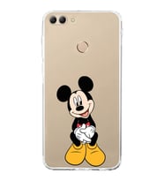 Huawei Y9 2018  Kamera korumalı Kapak Mickey Mouse Tasarımlı  Şeffaf Kılıf