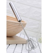 Hometarz Basmalı Çırpıcı Karıştırıcı Otomatik İnox Çelik 36cm (Gümüş)