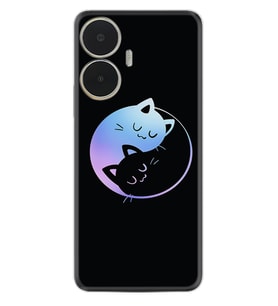 Realme C55 Kılıf Silikon Desen Özel Seri Love Cats 1604
