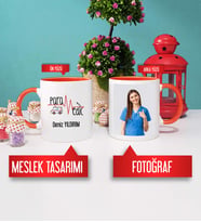Paramedik Kupa Bardak Turuncu Fotoğraflı
