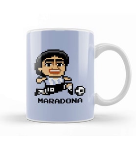 Diego Maradona Pixel Character Kupa Bardak Porselen