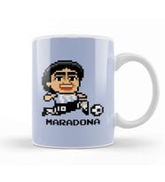 Diego Maradona Pixel Character Kupa Bardak Porselen
