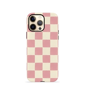iPhone 12 Pro Max Vorian Çift Katmanlı MagSafe Kılıf Blush Checker
