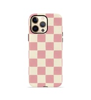 iPhone 12 Pro Max Vorian Çift Katmanlı MagSafe Kılıf Blush Checker