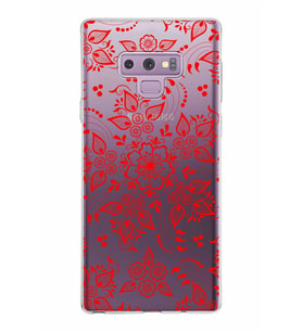 Samsung Galaxy Note 9 Kapak Nostalji Desen Tasarımlı Şeffaf Silikon Kılıf