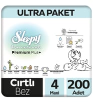Sleepy 4 Beden Bio Natural Bebek Bezi Ultra Paket 100x2 200 Adet