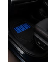 Renault Megane 4 Sedan 2020 Uyumlu 3 Cm Havuzlu 5 Parça Set 3D Paspas Takımı Siyah - Mavi