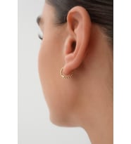 14 Ayar Toptop Altın Halka Küpe
