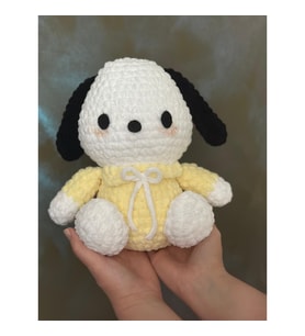 Pochacco Örgü Oyuncak (Beyaz-Sarı)