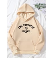 The Sunshine Baskılı Oversize Sweatshirt (Bej)