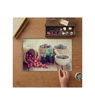 Renkli Kuru Bitkiler- Bitki Yağları Tasarımı 240 parça Ahşap Puzzle Ahşap Kutuda MP01302