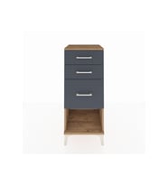 Hyperion Komodin 3 Çekmeceli 44x44x106 Çam-Antrasit