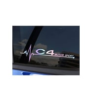 C4 Yan Cam Sticker Oto Kapı 20 Cm X 7 Cm Hologram c22