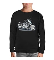 Motosiklet Siyah Çocuk Sweatshirt
