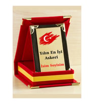 Yılın En İyi Askeri Plaketi - Asker Günü Plaketi ( Mini Plaket )