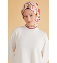 Belli Fresh Pure Eşarp 4-06 Pembe Karışık Desen 49972