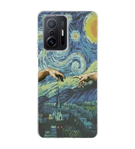 Redmi Mi 11T/Mi 11T Pro Uyumlu Sanatsal Vintage Desenli Şeffaf Telefon Kılıfı