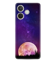 Oppo A5 Pro 5G Kılıf Boutique Baskılı Resimli Mor Ay Pcode -025