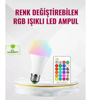 Rgb Uzaktan Kumandalı Led Ampul 16 Renk Dekoratif Aydınlatma