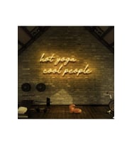 Hot Yoga Cool People Yazılı Neon Tabela