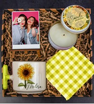 eJOYA Kişiye Özel Latte Kupa & Mum & Fotoğraflık & Bardak Altlığı Hediye Kutusu 112812 (Sarı)