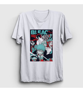 Presmono Unisex Beyaz Poster Anime Bleach T-Shirt 128111tt (Beyaz)
