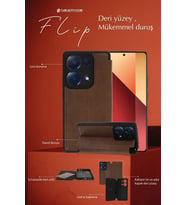 Newface Realme 12 Lite Kılıf Flip Cover - Kırmızı