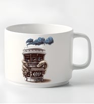 Coffe Tasarımlı Porselen Kupa Nescafe Fincanı