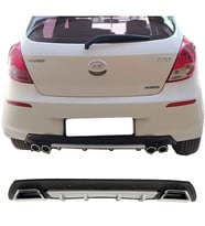 Hyundai i20 Gri Difüzör Çiftli Kare Egzoz Görünümlü D Tip Difizör