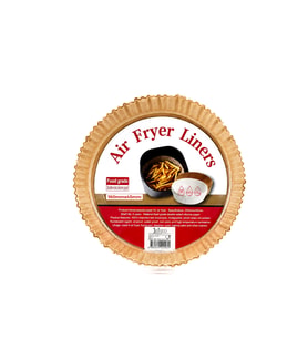50PCS YUVARLAK TABAN: 16CM - KENAR: 4.5CM AİR FRYER PİŞİRME KALIP KAĞIT (5680)