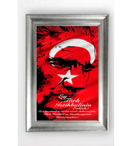 Gümüş Çerçeveli Atatürk Tablo cv613