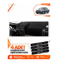 FIAT ALBEA (2005-2012) Uyumlu Ön Torpido Koruma Kılıfı Halısı - Siyah