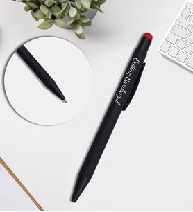 Kişiye Özel Kırmızı Renk Detaylı Touch Pen