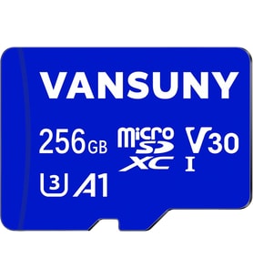 Micro SD kartı 256 GB hafıza kartı Micro SD 256 GB SD adaptörlü, 100 MB/sn'ye kadar okuma hızı (UHS-I, U3, A1, V30, C10, 4K UHD microSDXC)