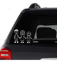 Aile Sticker Anne Baba Kızları Araba Yapıştırma