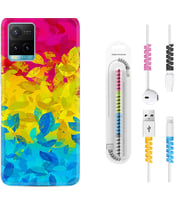 Vivo Y11S Y21S Y20 Y20S Y70 Kılıf Kablo Koruma Spiral Silikon Yapraklar 1634