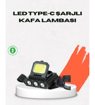 USB Şarjlı Kafa Feneri 800 Lumen Ayarlanabilir COB ve XPE LED