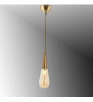 TT023-1-FULLESK TT Aydınlatma Damla Modeli Full Eskitme Tekli Avize
