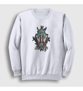 Presmono Unisex Beyaz Nature Heilung Sweatshirt 409052tt (Beyaz)