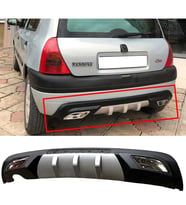 Renault Clio Mk2 Difüzör Difizör Gri + Kare Egzoz Görünüm C Tip 1998-2005