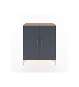 Arges Şifonyer 2 Raflı 2 Kapaklı 88x30x106 Çam-Antrasit