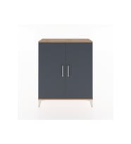 Arges Şifonyer 2 Raflı 2 Kapaklı 88x30x106 Çam-Antrasit