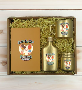 BK Gift Kişiye Özel İsimli DTF Best Friend Temalı Gold Defter & Kahve Fincanı & Kolonya & Mum Hediye Seti-6, Arkadaşa Hediye, Doğum Günü Hediyesi