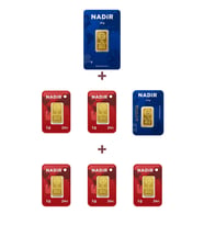 Nadir Gold 24 Ayar 17,5 Gram Altın (1 Ad 10 Gram Altın + 1 Ad 2,5 Gram Altın + 5 Ad 1 Gram Altın )