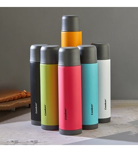 0.75LT RENKLİ TREND TERMOS PASLANMAZ ÇELİK - SIZDIRMAZ KAPAK = BARDAK