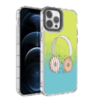 iPhone 13 Pro Kılıf Renkli Desenli Sert Silikon Zore Korn Kılıf NO14